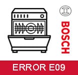 error e09 lavavajillas bosch